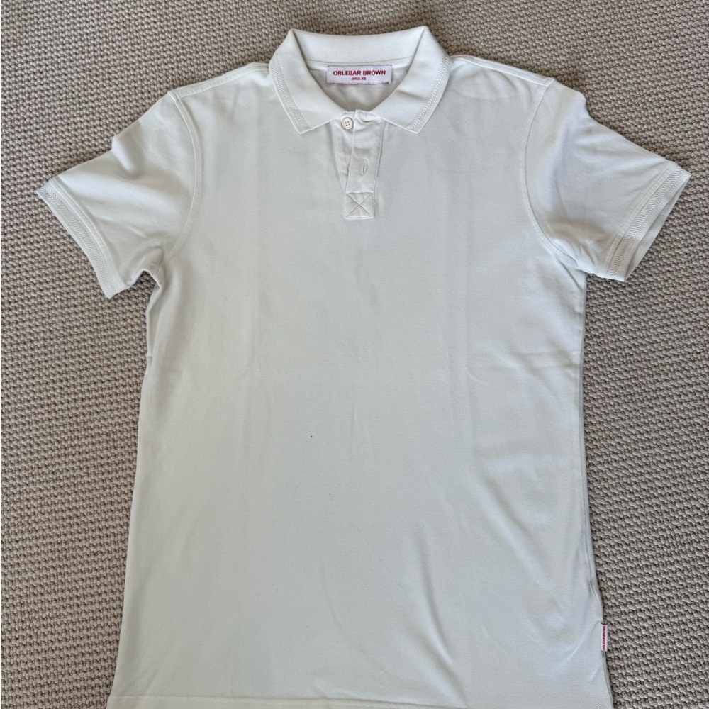 Orlebar Brown Men's Cream Polo Shirt